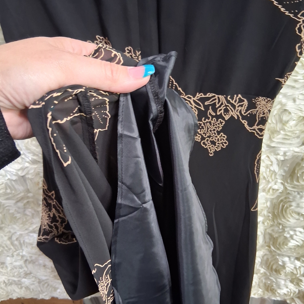 Jones Wear Black and Brown Floral Maxi Dress - Picture 8 of 8